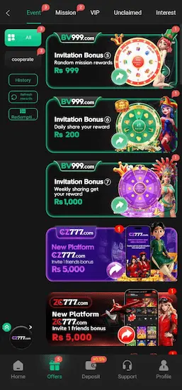BV999 game Bonuses