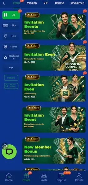 J33 Bet Game Bonuses